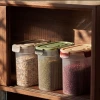 وكان مخزن Storage Jar المنزلي خزن خزن مختوم ضد الحشرات ومد المد، يحتوي على مجموعة من براميل الطحين Specification image
